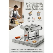 Transformacion Profesyonel Erişte ve Makarna Makinesi - 7 Ayarlı Çelik Hamur Açma Spagetti Makinası 723137
