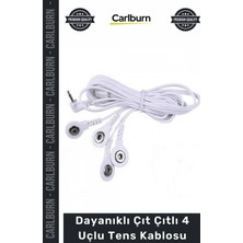 Carlburn Özel Üretim Kaliteli Fizik Tedavi Elektrot Bağlantı Aparatı Dayanıklı Çıt Çıtlı 4 Uçlu Tens Kablosu
