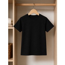 Masal Bebe Kids Unisex Çocuk Basic Siyah Takım Tişört