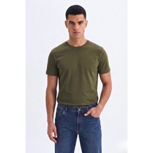Guaraz Erkek/unisex Slim Fit Dar Kesim Likralı Vücuda Oturan Yumuşak Dokulu Bisiklet Yaka Tişört