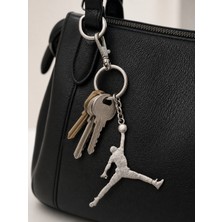 Herşey Nota Basketbol Figürlü Metal Anahtarlık Gümüş Renk Spor Temalı Hediye