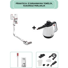 Pirantech ES-330 Pro Dikey Süpürge & CB-02A Buharlı Temizleyici