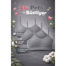 Qulat Kız Çocuk Petli Büstiyer Alıştırma 3’lü Paket – Pamuklu Yumuşak Alıştırma Sütyeni