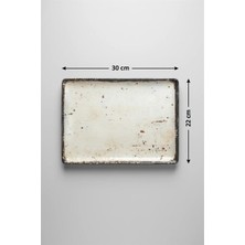 6'lı Flora Dikdörtgen Kayık Tabak 30X22Cm Mega Desen Rinart