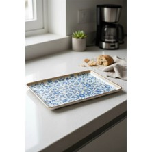 6'lı Flora Dikdörtgen Kayık Tabak 30X22.5CM Dijital Tiara-A Rinart