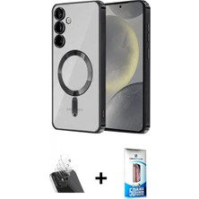 Pileli Store Pilelistore™ Galaxy S23 Plus Kılıf Nova Işık Özel Seri - Siyah 5d Eko Cam Ekran Koruyucu + Kamera Lens Koruma Cam - Sf