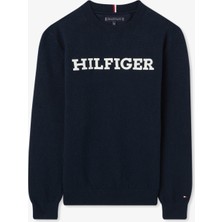 Tommy Hilfiger Monotype Regular Çocuk Mavi Kazak
