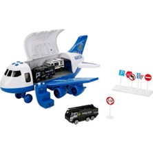 Maxx Wheels Sesli ve Işıklı Sürtmeli Polis Uçağı