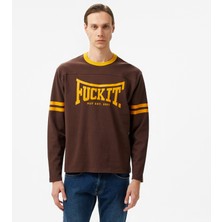 Huf Exeter Football Shirt Erkek Kahverengi T-Shirt