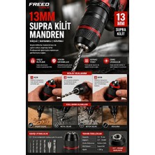 Freed Tools 13MM 1 Adet Supra Kilitli Metal Mandren Tüm Matkaplarda Kullanılır