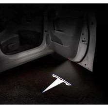 Calperia Tesla Model Y ile Uyumlu Hd LED Projektör Işığı, Araç Kapısı Için