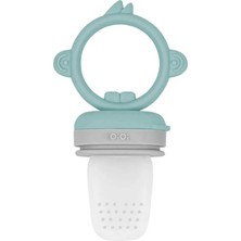 Nessi World Silikon Püre Meyve Sebze Emziği Aqua Green / Powder Grey