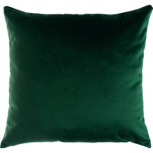Cango Home Koyu Yeşil Kadife Çift Taraflı Kırlent Kılıfı 43 x 43 cm Yumuşak ve Şık Tasarım