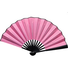 MarkEntegra Plastik Kumaş Yelpaze 12'li Pembe
