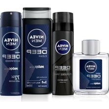 MarkEntegra Nıvea Men Erkek Deep Dimension Damat Çeyiz Seti, Duş Jeli 500ML, Deodorant 150ML, Tıraş Köpüğü 200ML, Tıraş Sonrası LOSYON100ML