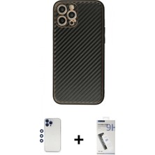 Pileli Store Pilelistore™ iPhone 12 Pro Max Kılıf Ahenk Işık - Şeffaf Uv Polymer Nano Ekran Koruyucu + Shine Kamera Lens - Lt
