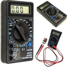 Calperia Dijital Multimetre, Taşınabilir Elektrik Ölçüm Aleti, LCD Ekran, Güvenlik Sigortalı