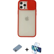 Pileli Store Pilelistore™ iPhone 12 Pro Max Kılıf Vadi Çizgi - Siyah 3D Antistatik Cam Ekran Koruyucu + Shine Kamera Lens Koruma Cam - Gı