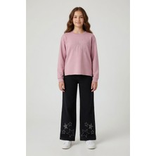 Cansın Mini Gülkurusu Yıldız Işlemeli Badili Jean Pantolonlu Kız Çocuk 2li Takım 23973