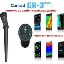 Conrad Gr-3 Plus İzmit Dedektör Altın Gümüş Bakır Oda Tünel Define Için 3D Yeraltı Görüntüleme Dedektörü 7m Dual Sensör