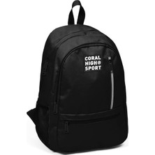 Coral High Sport Siyah Üç Bölmeli Sırt Çantası 23457 30 x 44 x 20 Cm Konforlu Kullanım Özellikli