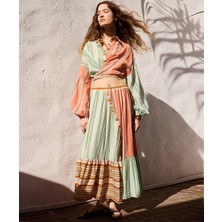 İpekyol Çizgili Colorblock Etek IS1260004112019
