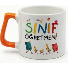 Desene Bak Sınıf Öğretmenine Özel Yazılı Baskılı Seramik Hediye Kupa Bardak