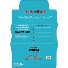 Decibell | Db-4kıta | 4ga Amfi Set Kablo Kiti | 4AWG Premium Seri |