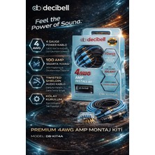 Decibell | Db-4kıta | 4ga Amfi Set Kablo Kiti | 4AWG Premium Seri |
