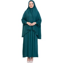 Modish Group Iki Parça Namaz Elbisesi – Uzun Pamuklu Tesettür Giyim Abaya & Başörtüsü Set