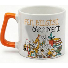 Desene Bak Fen Bilgisi Öğretmenine Hediye Fen Bilgisi Yazılı Baskılı Seramik Hediye Kupa Bardak
