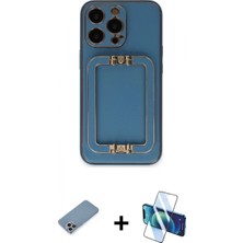 Pileli Store Pilelistore™ iPhone 13 Pro Kılıf Kozmos Minimal Prime - Siyah 3D Antistatik Seramik Nano Ekran Koruyucu + Shine Kamera Lens Koruma Cam - Gı