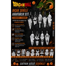 Figür Bende Dragon Ball 9’lu Bıçak Şekilli Anahtarlık Seti – 14-15 cm – Pla 3D Baskı