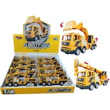 Nessi World YH-711-54A Sürtmeli Metal 1:50 Sarı Vinç ve