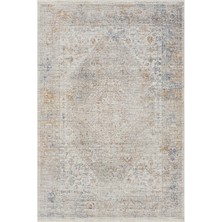 Cool Halı Seremoni Bej Rengi Premium Yumuşak 4 Mevsim Vintage Eskitme Klasik Desenli Salon Oturma Odası Halısı