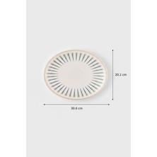 6'lı Ellips Oval Kayık Tabak 31CM Dijital Sierra Rinart
