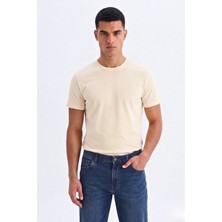 Guaraz Erkek/unisex Slim Fit Dar Kesim Likralı Vücuda Oturan Yumuşak Dokulu Bisiklet Yaka Tişört