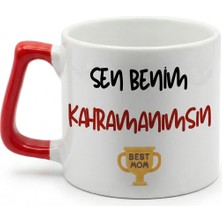 Desene Bak Anneye Özel Tasarım Kupa Bardak - Anneler Günü Konsept Baskılı Hediye Kupa