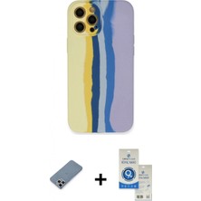 Pileli Store Pilelistore™ iPhone 12 Pro Max Kılıf Yadigar Çizgi - Şeffaf Royal Nano Ekran Koruyucu + Metal Kamera Lens Koruma Cam - Gs