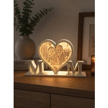 3D Hediye Sepeti Anneler Günü’ne Özel Mum Işıklı Fotoğraf Çerçevesi