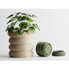 Tüyak Production Fluxo Saksı – 3D Baskı Kendinden Sulamalı Modern Bitki Saksısı