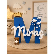 Orlyan Shop Kişiye Özel 3D Harf Isim Dekoru – Çocuk Odası Dekorasyonu – Bebek Odası Hediyesi (18 Cm)
