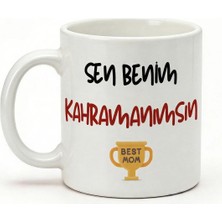 Desene Bak Anneye Özel Tasarım Kupa Bardak - Anneler Günü Konsept Baskılı Hediye Kupa