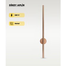 AC Aydınlatma 12W Rose Gold Renk Dikey Aplik - Gün Işığı
