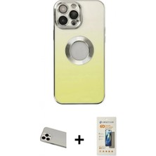 Pileli Store Pilelistore™ iPhone 13 Pro Max Kılıf Kutup Yansıma Özel Seri - Siyah 6d Mat Seramik Hayalet Nano Ekran Koruyucu + Rainbow Kamera Lens Koruma Cam - Bz