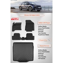 Sahler Citroen C4X Hybrit 2025 ve Sonrası  4.5 D Paspas 3D Rizline Bagaj Havuzu