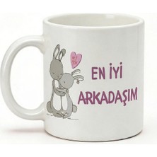 Desene Bak Anneye Özel Tasarım Kupa Bardak - Anneler Günü Konsept Baskılı Hediye Kupa
