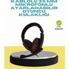 Zenvia Kırmızı Işıklı Oyun Kulaklığı Kablolu Mikrofonlu Profesyonel