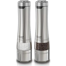 Russell Hobbs 23460-56 Classsics Gümüş Tuz & Karabiber Öğütücü 50 g x 2, Şık Tasarım ve Paslanmaz Çelik