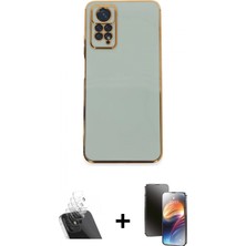 Pileli Store Pilelistore™ Redmi Note 12 Pro 4g Kılıf Yankı Serisi - Siyah 3D Antistatik Mat Seramik Nano Ekran Koruyucu + Kamera Lens Koruma Cam - Sf
